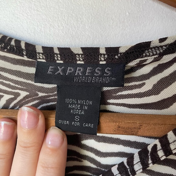 Early 00’s Zebra sheer blouse Small - Picture 4 of 7